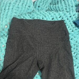 RBX Leopard Print Leggings - Dark Gray